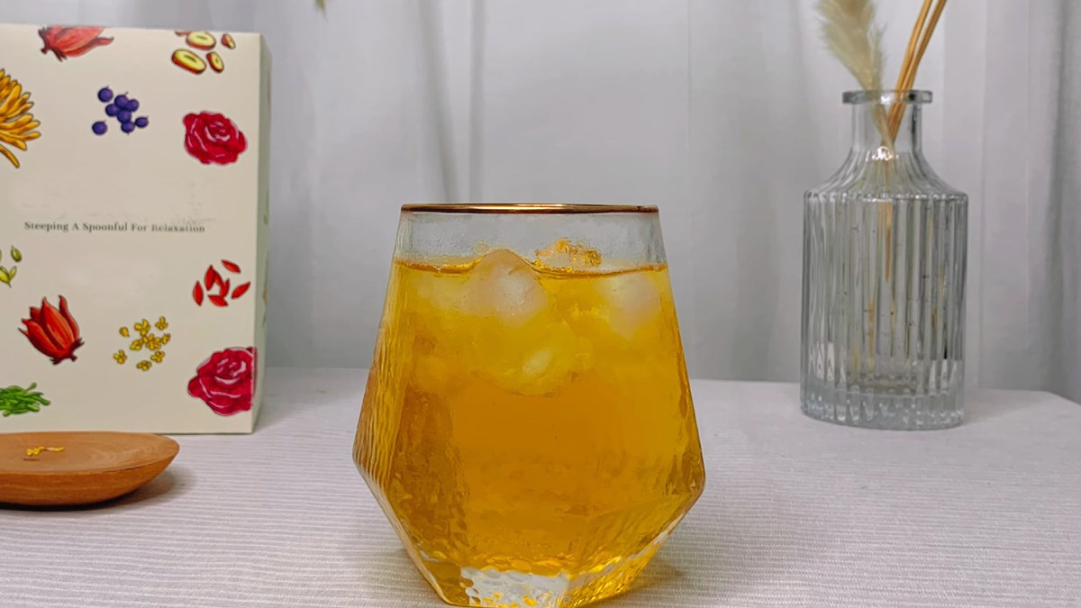 Trà hoa hồng quế hoa mật ong