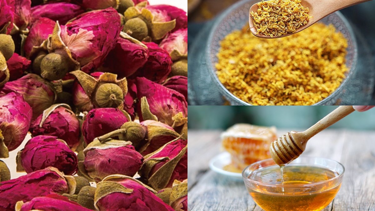 Nguyên liệu món ăn trà hoa hồng