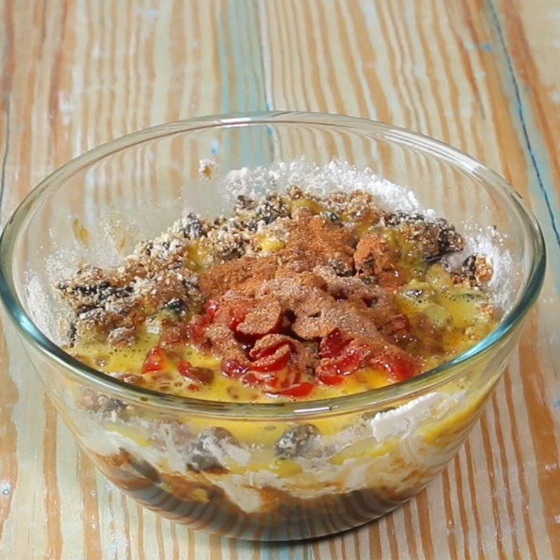 Bước 3 Trộn bột bánh Christmas Pudding