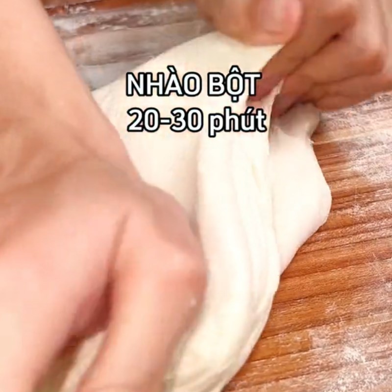 Bước 1 Trộn bột Bánh bao kẹp thịt (Công thức được chia từ Tiktok Cách Nấu Ngon cùng Cách Nấu Ngon)