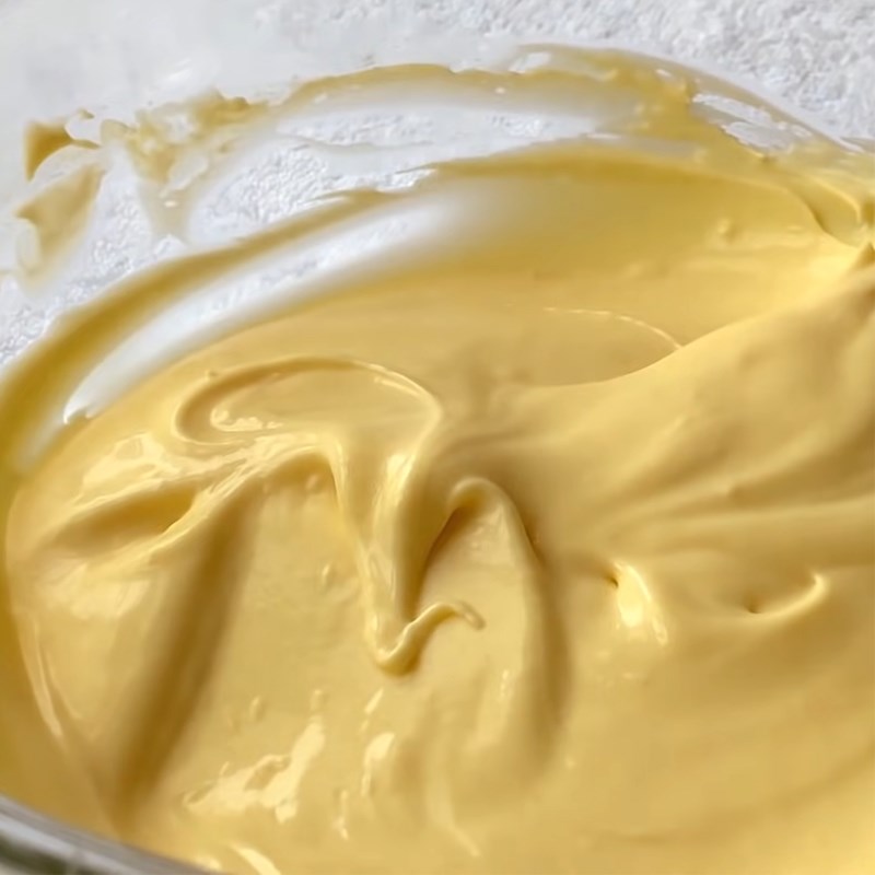 Bước 2 Trộn bột bánh Bánh bông lan phô mai cheese