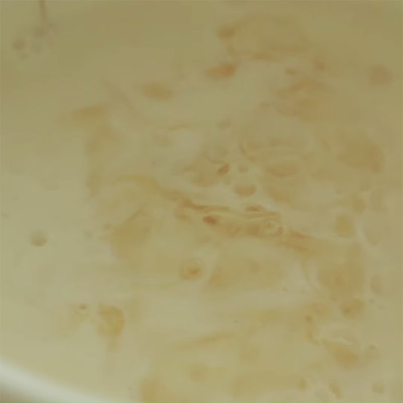 Bước 2 Trộn gelatin Panna cotta thạch soda đào