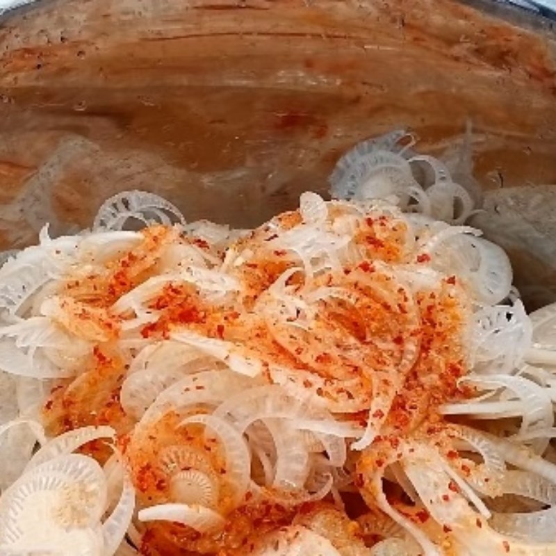 Bước 3 Trộn gỏi Gỏi chuối cây