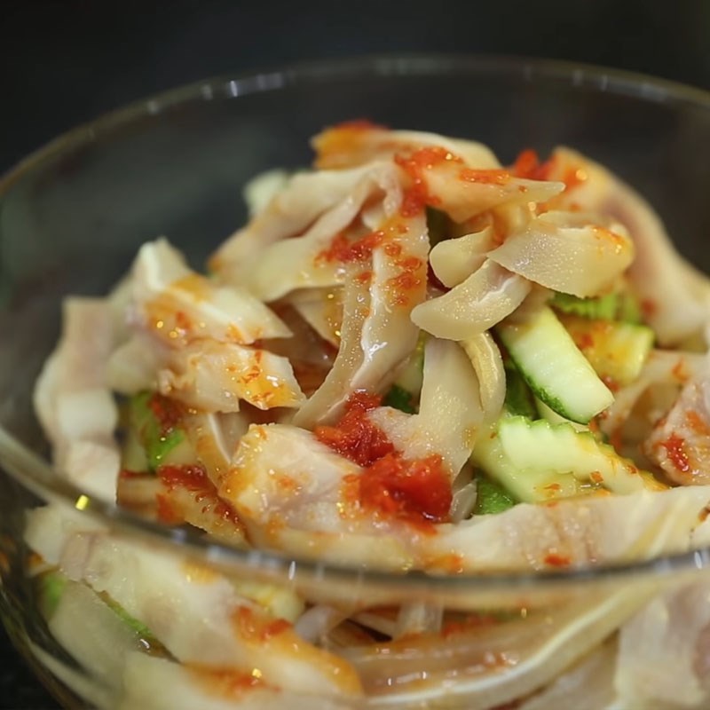Bước 4 Trộn gỏi Gỏi ngó sen tai heo