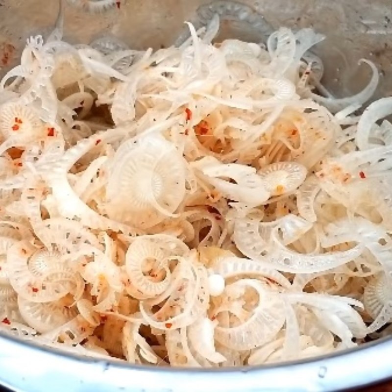 Bước 3 Trộn gỏi Gỏi chuối cây