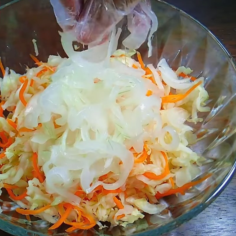 Bước 4 Trộn gỏi Gỏi bắp cải cà rốt chay
