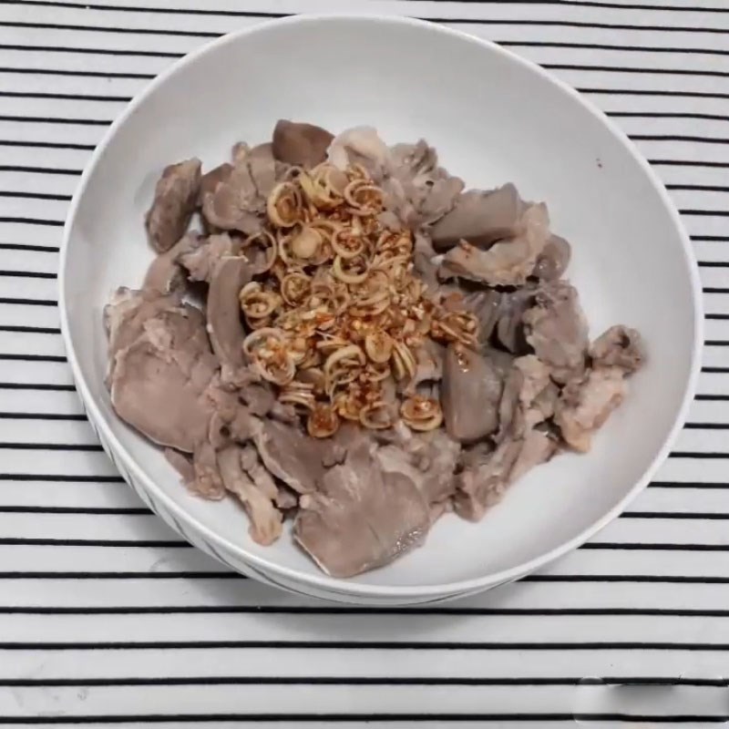 Bước 3 Trộn gỏi Gỏi lưỡi heo chua cay