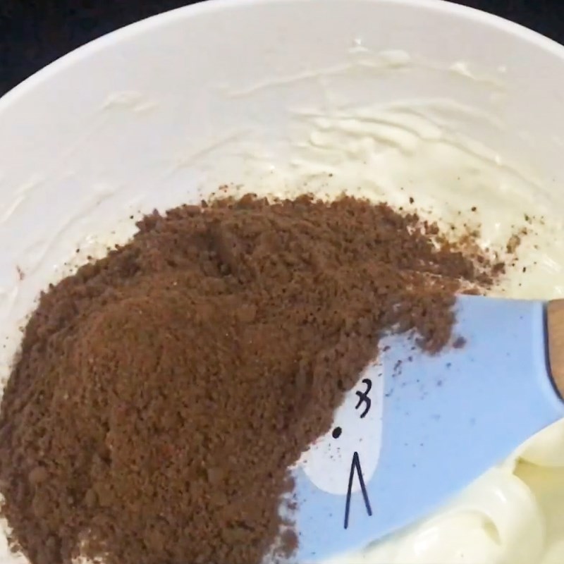 Bước 5 Trộn kem phô mai milo Bánh milo kem mặn (kem cheese)