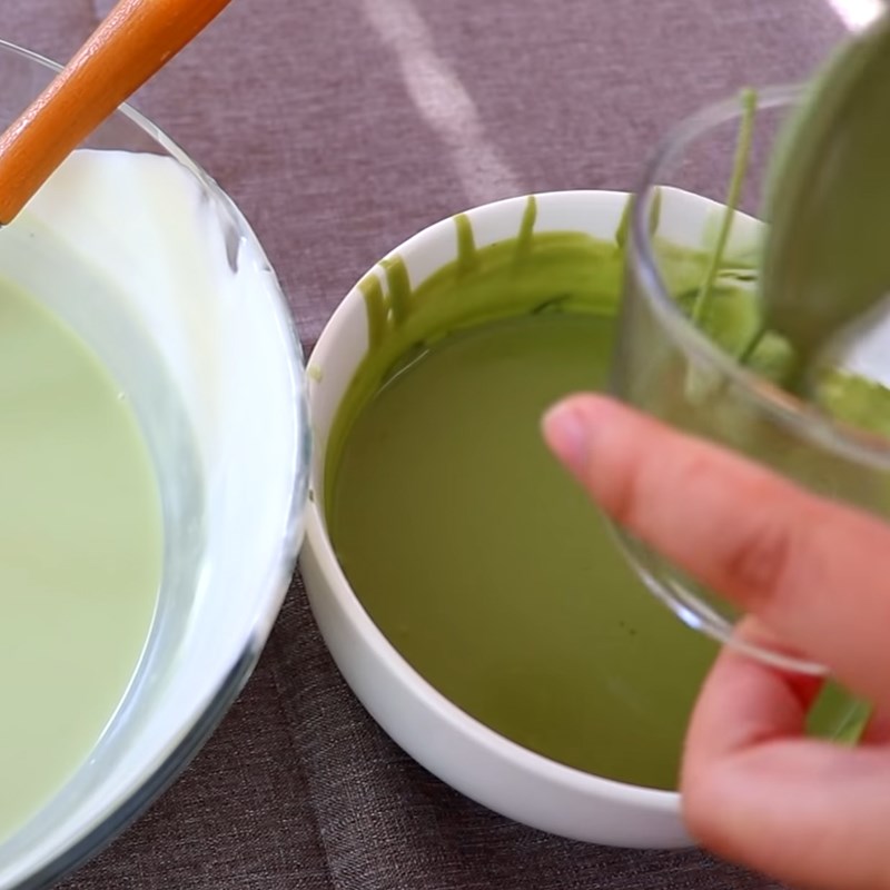 Bước 5 Trộn kem trà xanh Cheesecake trà xanh (matcha)