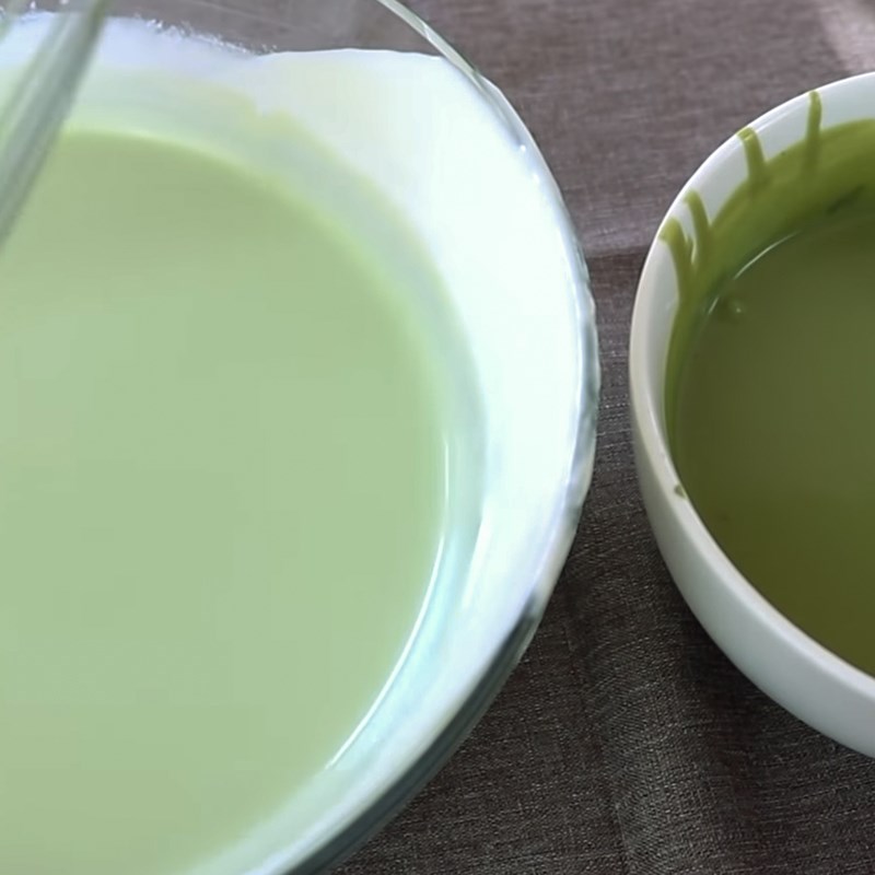 Bước 5 Trộn kem trà xanh Cheesecake trà xanh (matcha)