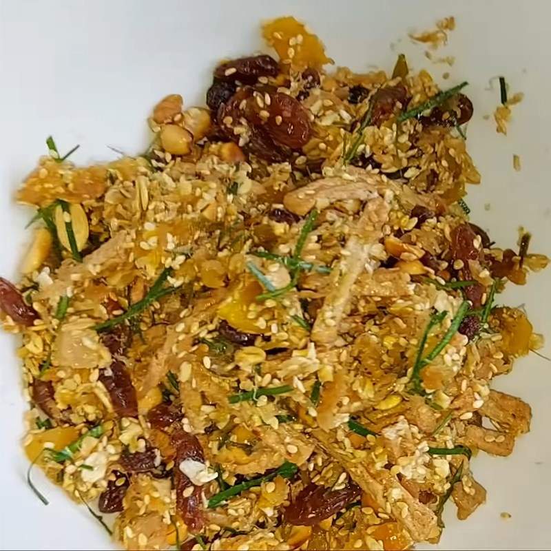 Bước 3 Trộn nhân bánh Bánh Trung Thu thập cẩm chay không cần lò nướng