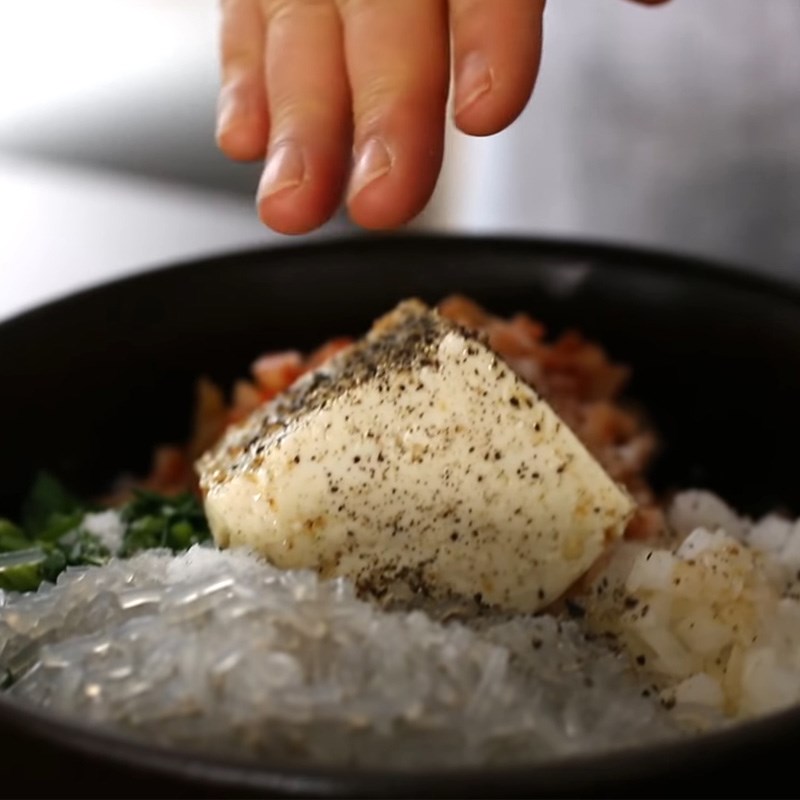 Bước 3 Trộn nhân bánh Bánh xếp mandu nhân kim chi Hàn Quốc