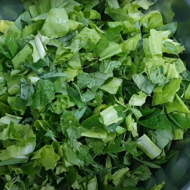 Bước 3 Trộn rau Gỏi bò cà pháo