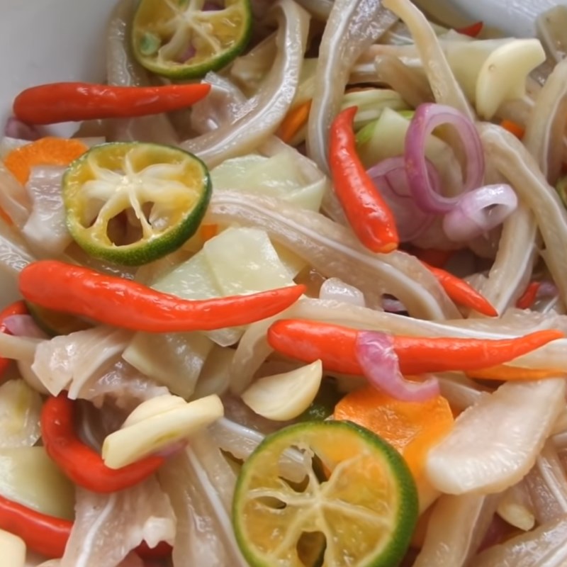 Bước 6 Trộn tai heo Tai heo sốt thái