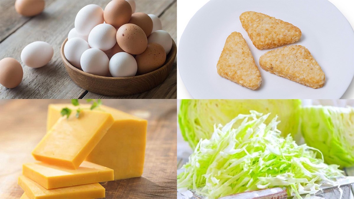 Nguyên liệu món ăn trứng cuộn khoai tây