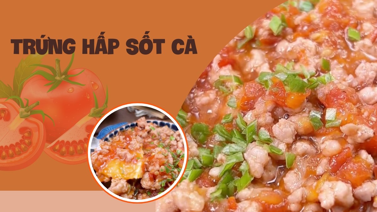 Trứng hấp sốt cà (Công thức từ kênh tiktok Cách Nấu Ngon cùng Cách Nấu Ngon)