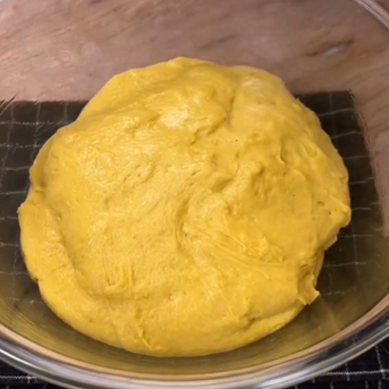 Bước 5 Ủ bột Bánh bao bí đỏ nhân đậu xanh