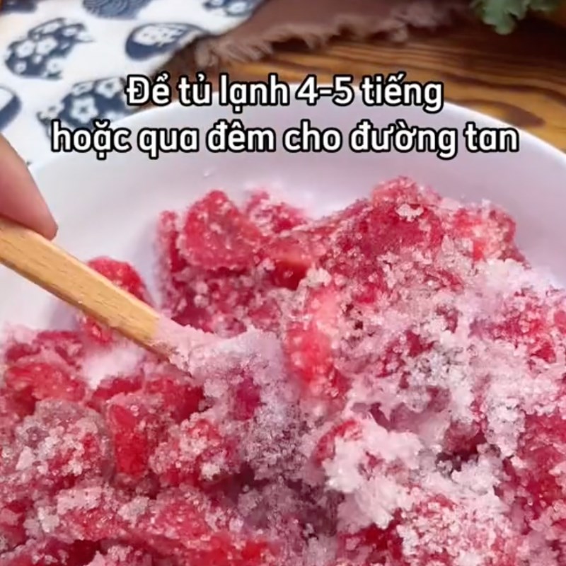 Bước 2 Ướp đường mận Trà mận hà nội (Công thức từ tiktok Cách Nấu Ngon cùng Cách Nấu Ngon)