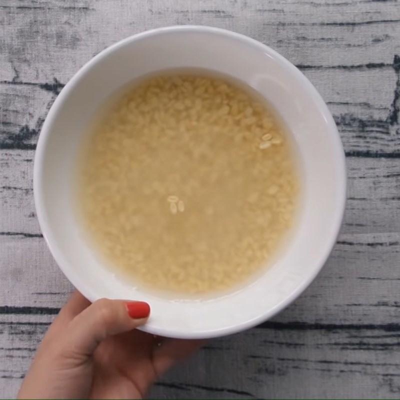 Bước 1 Vo sạch và hấp đậu xanh Bánh khoai lang tím nhân đậu xanh