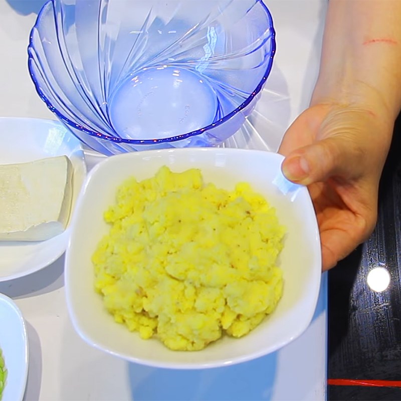 Bước 1 Vo sạch và nấu đậu sạch Chả cốm chay