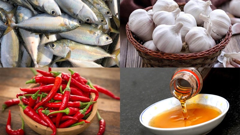 Nguyên liệu món ăn cá bạc má kho tỏi ớt