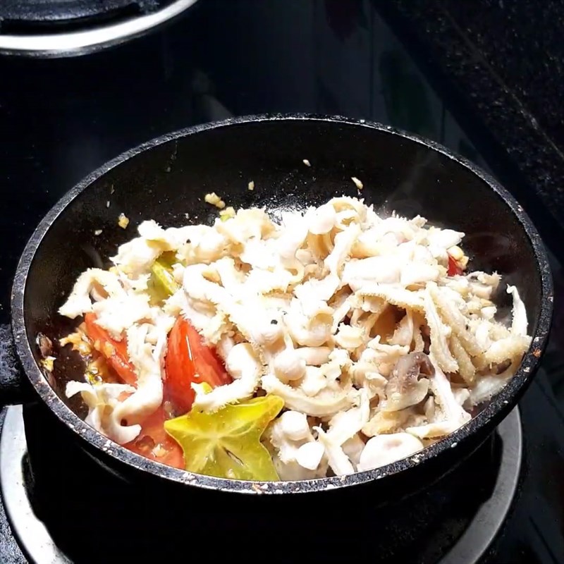Bước 3 Xào lòng bò Lòng bò xào khế