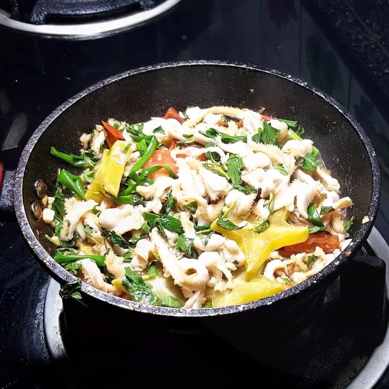 Bước 3 Xào lòng bò Lòng bò xào khế