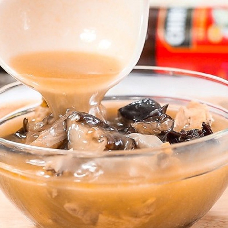 Bước 4 Đổ khuôn Gà nấu đông với da heo