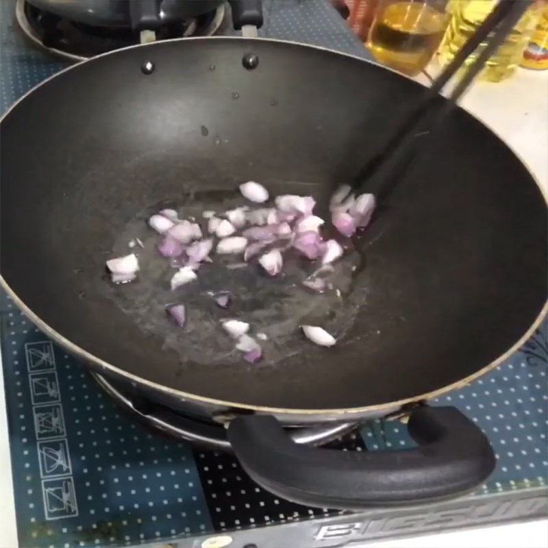Bước 3 Xào sò lông Cháo sò lông