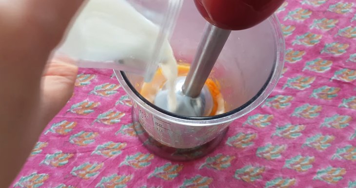 Bước 4 Xay nhuyễn bí đỏ Bánh bao bí đỏ
