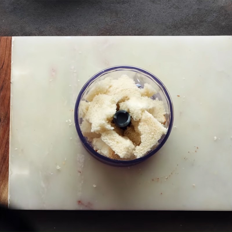 Bước 2 Xay sandwich Pudding caramel bánh mì
