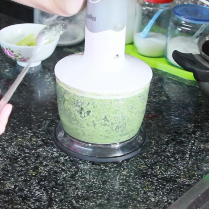 Bước 3 Xay thịt gà Cháo gà cải ngồng ăn dặm