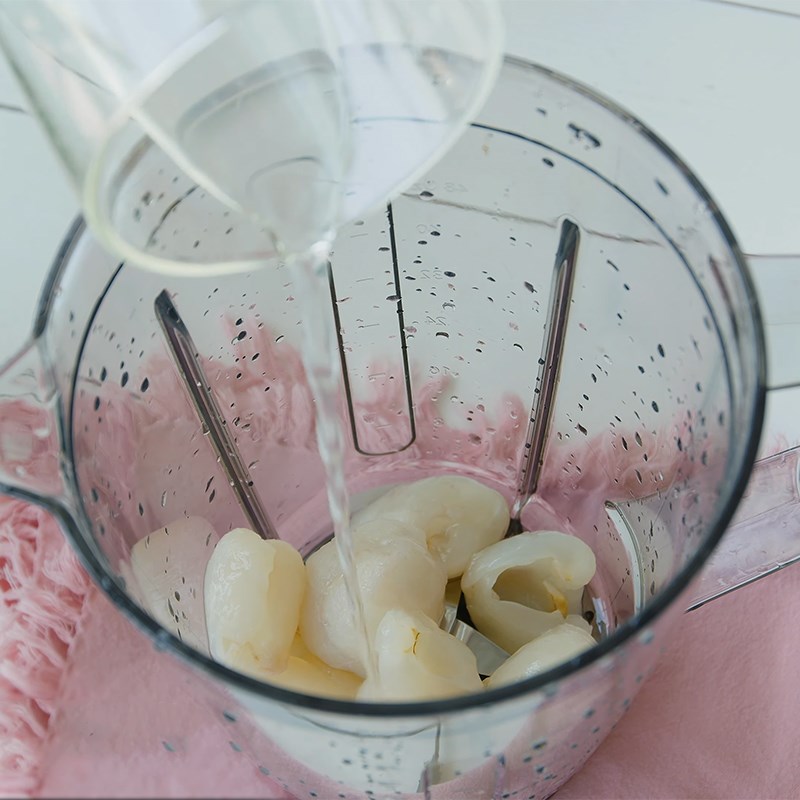 Bước 5 Xay vải Panna cotta thạch vải