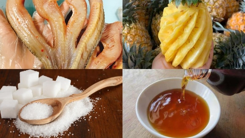 Nguyên liệu món ăn khô cá lóc kho thơm và kho tiêu